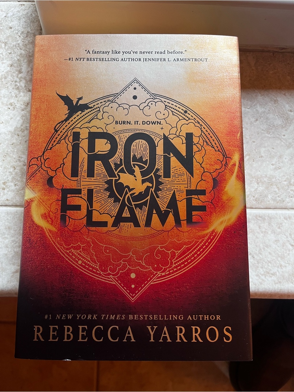 Iron Flame by Rebecca Yarros - Orange Gradient Hardcover